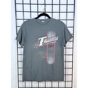 2015 Talladega Racing T-shirt Mens M Gray Thrashed Distressed Grunge Punk Street